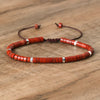 Braided Bracelet with 2.4 mm Natural Stone Beads – Seraphina