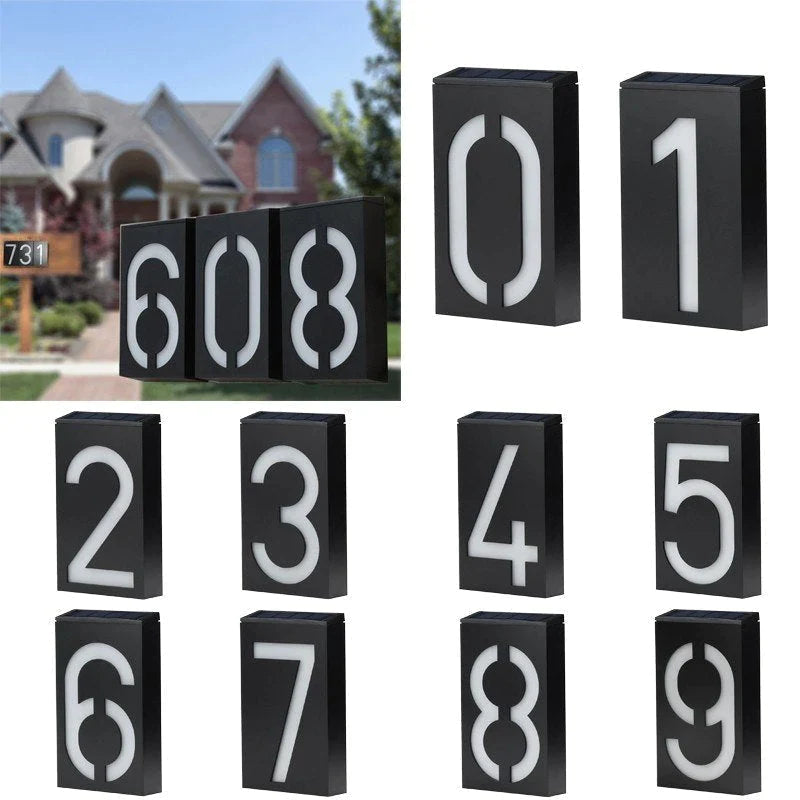 Illuminated House Number with Solar Energy - SolarSign
