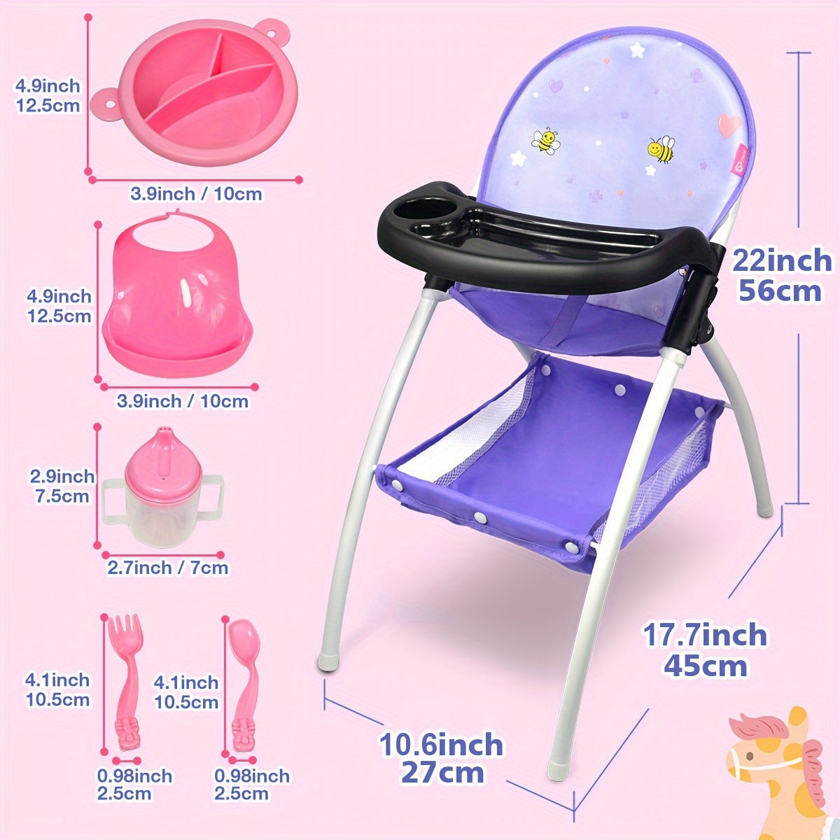 Doll High Chair - Perfect for Playful Meals