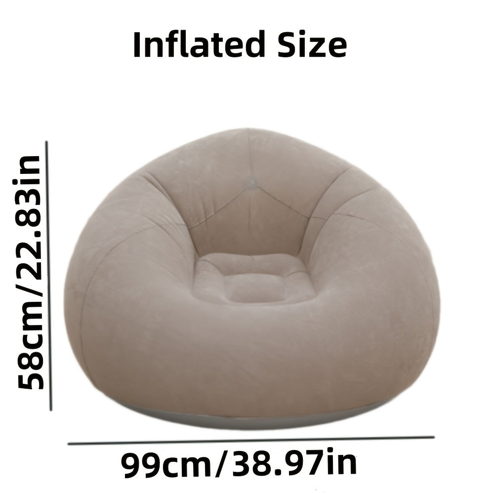 Soft Inflatable Lounge Chair – Relaxed and Compact for Indoor and Outdoor Use