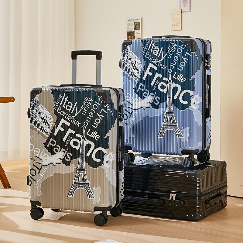 Luxury Graffiti Suitcase with Space Theme – 24 Inch Airline Case with Spinner Wheels and TSA Lock