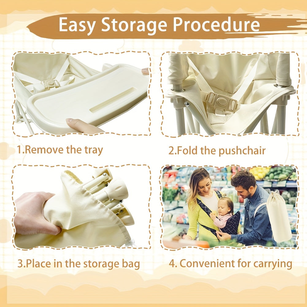 Portable Folding Baby High Chair – Lightweight & Compact Design