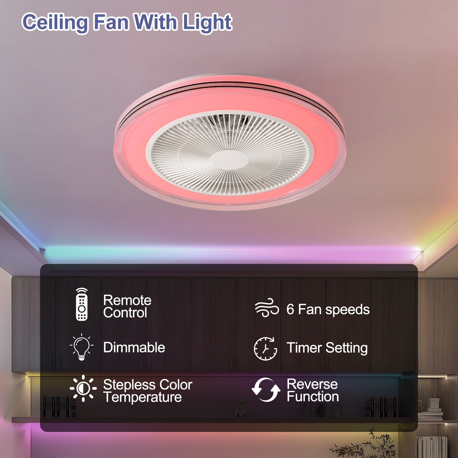 LumiCool RGB Ceiling Fan – Fresh and Atmospheric