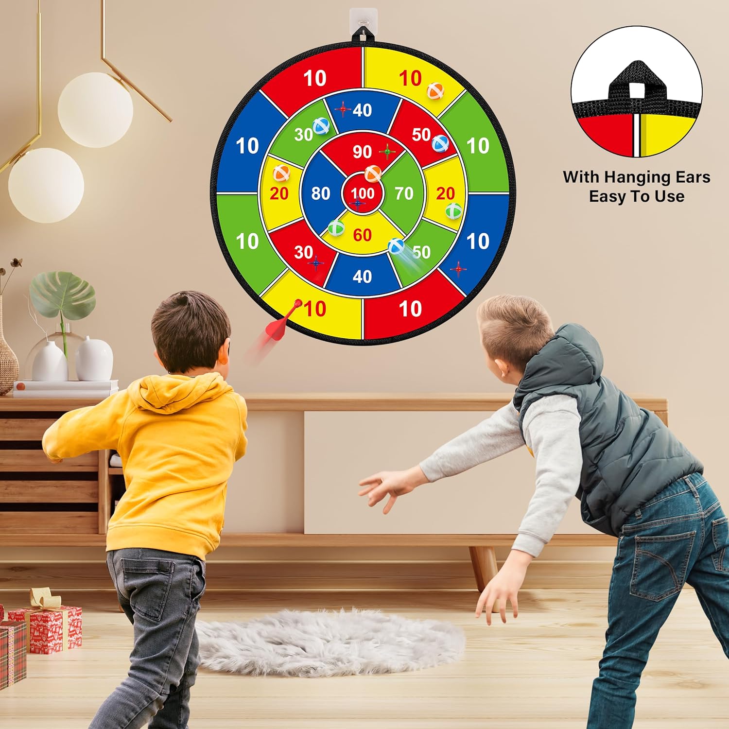 Large Double-Sided Dartboard for Children – Play, Learn, and Relax