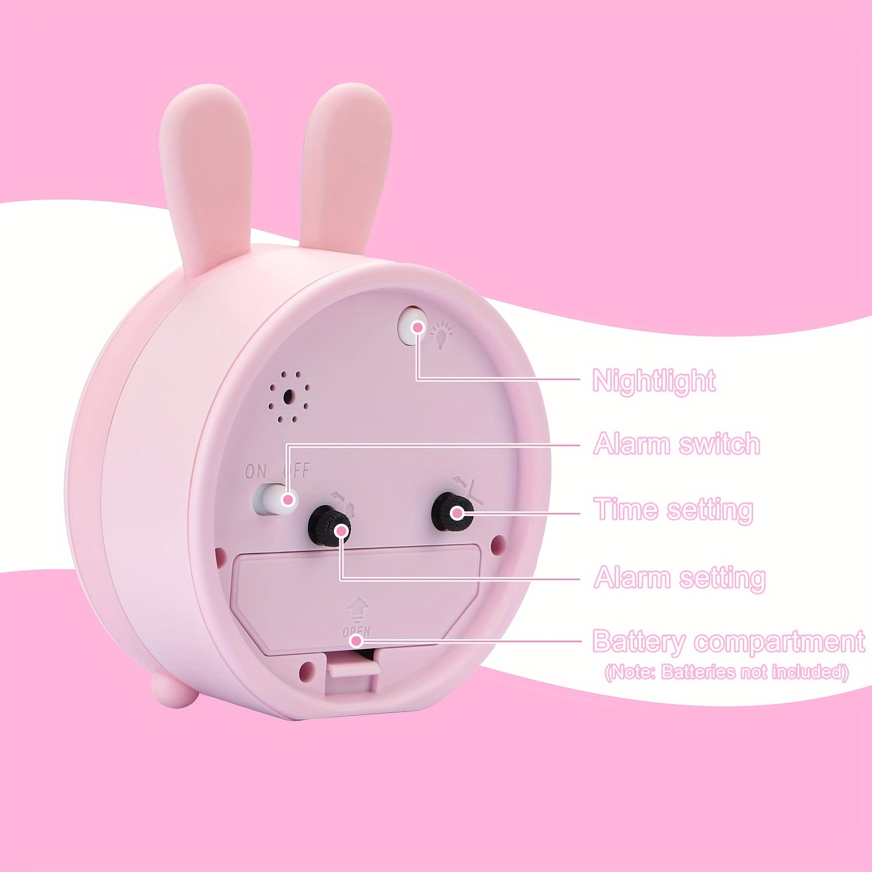BunnyTime Silent Alarm Clock - For a Calm and Cute Morning