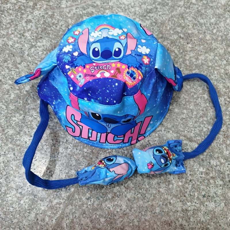 Moving Ears Fisherman Hat for Children – Cute Cartoon Stitch Design