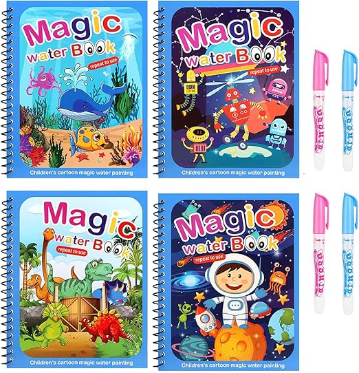 Set of 4 Reusable Watercolour Books – AquaColor Books