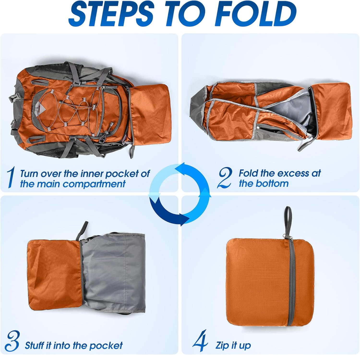 40L Waterproof Hiking and Camping Backpack – Lightweight & Foldable – 1+1 FREE