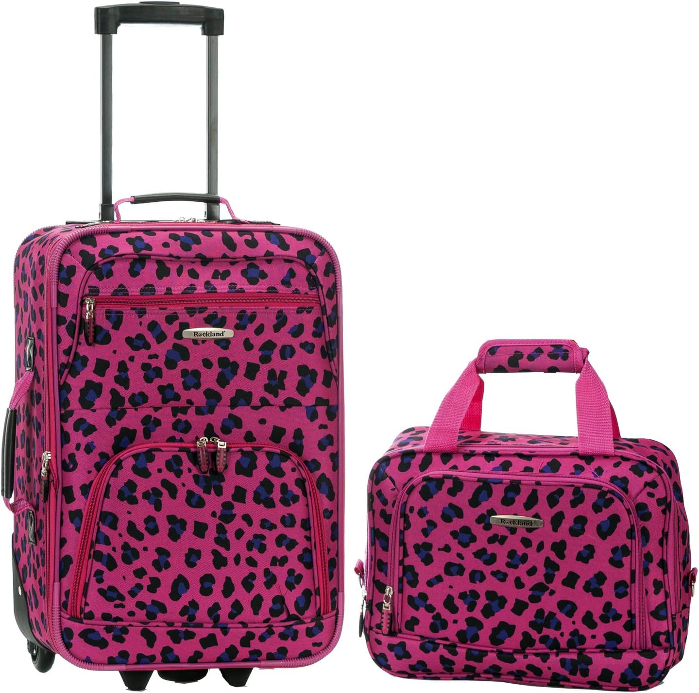 2-Piece Softside Upright Luggage Set with Cabin Bag & Smooth-Running Wheels