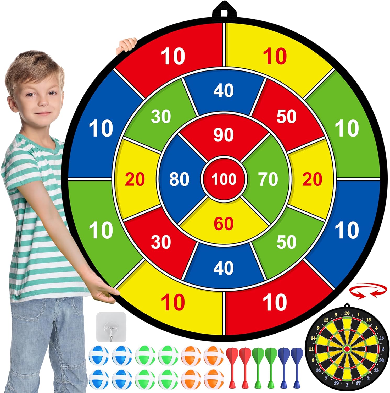Large Double-Sided Dartboard for Children – Play, Learn, and Relax