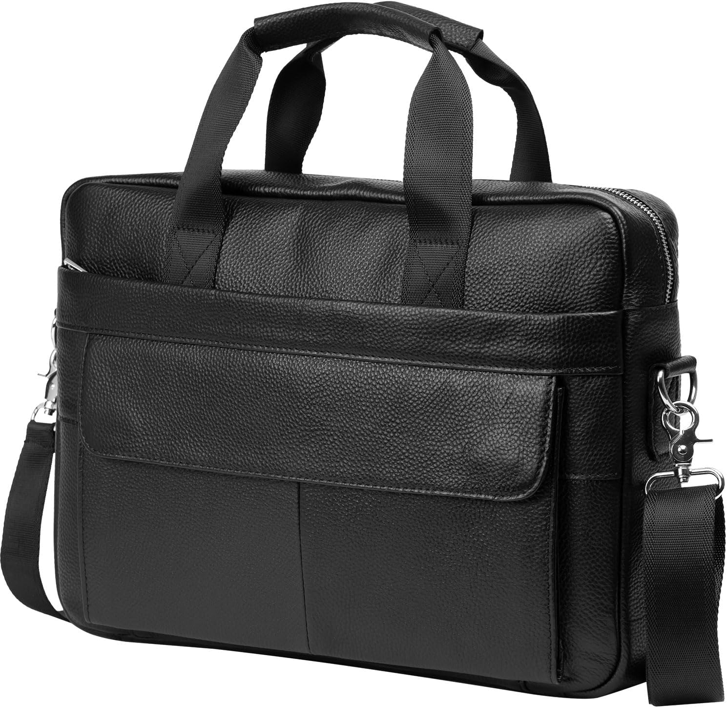 Premium Cowhide 38 cm Business Briefcase with Organiser Compartments