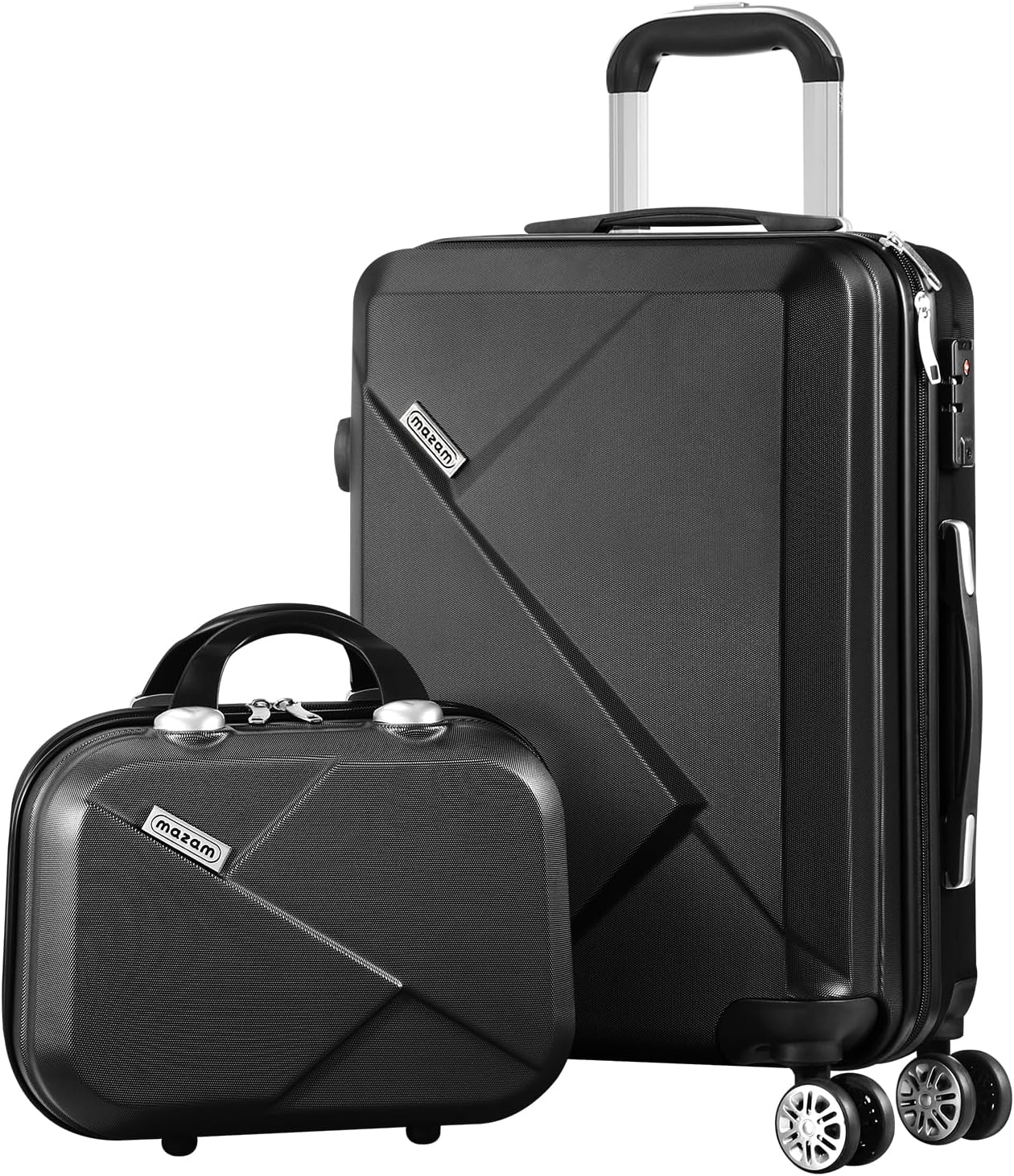 2-Piece ABS Hard Shell Luggage Set with TSA Lock & 360° Spinner Wheels