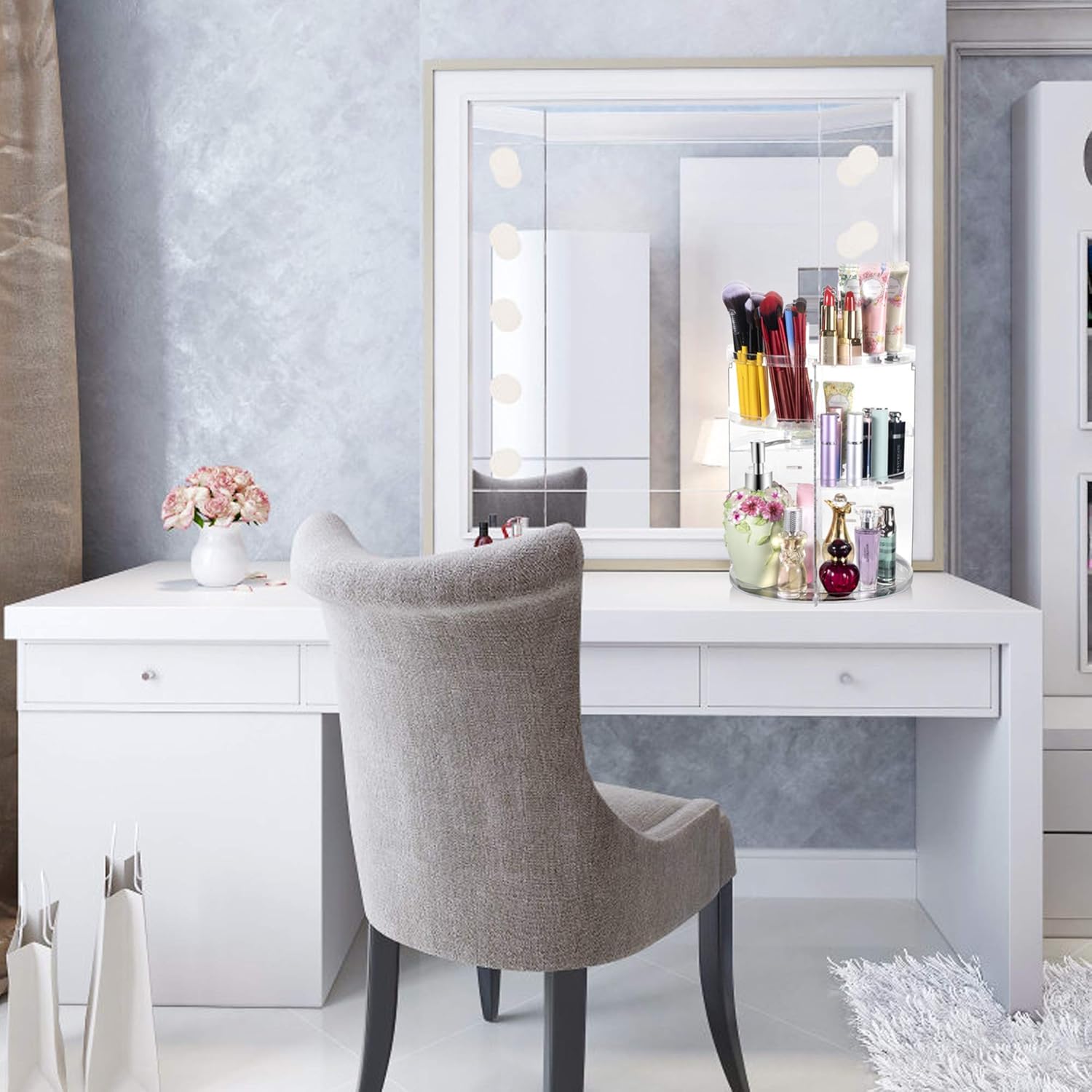 360° Rotating Makeup Organizer