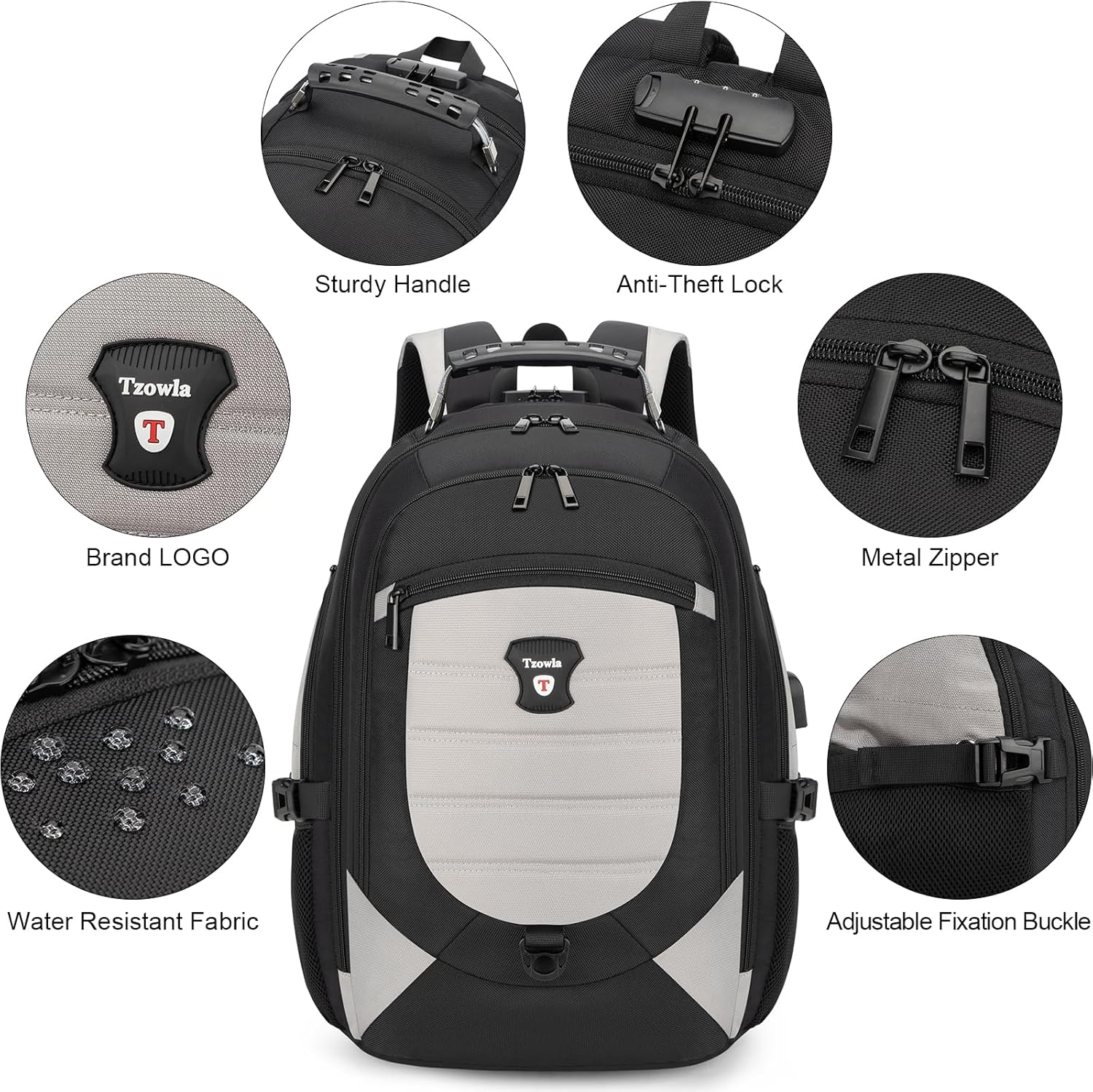 Waterproof Anti-Theft Laptop & Travel Backpack with USB Port – 43.94 cm