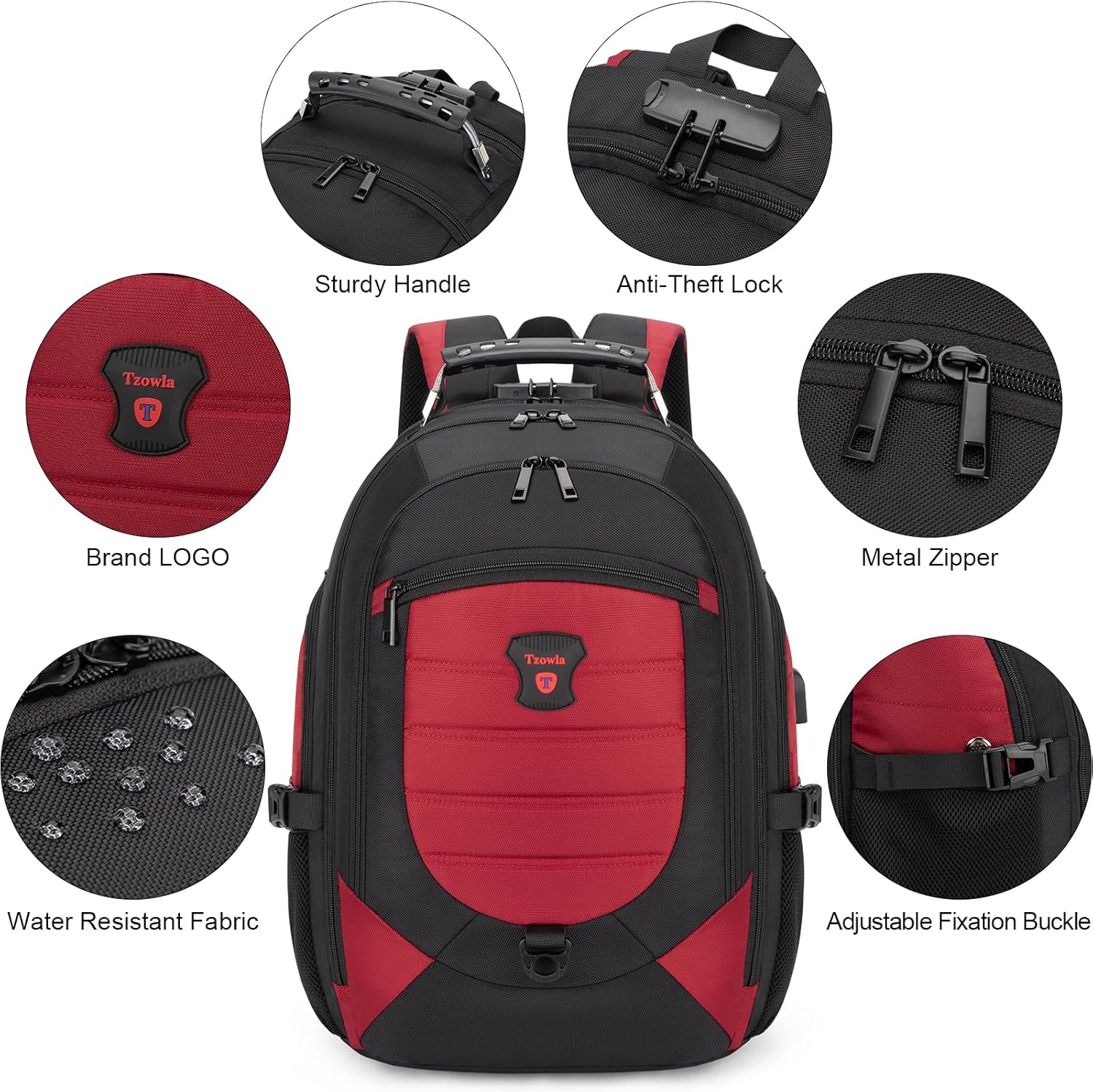 Waterproof Anti-Theft Laptop & Travel Backpack with USB Port – 43.94 cm
