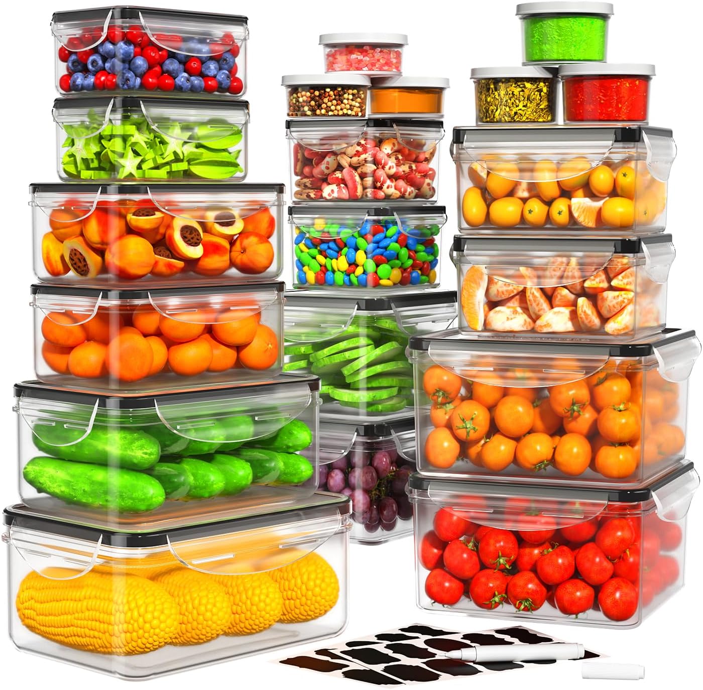 40-Piece Airtight Food Storage Set – SnapStore