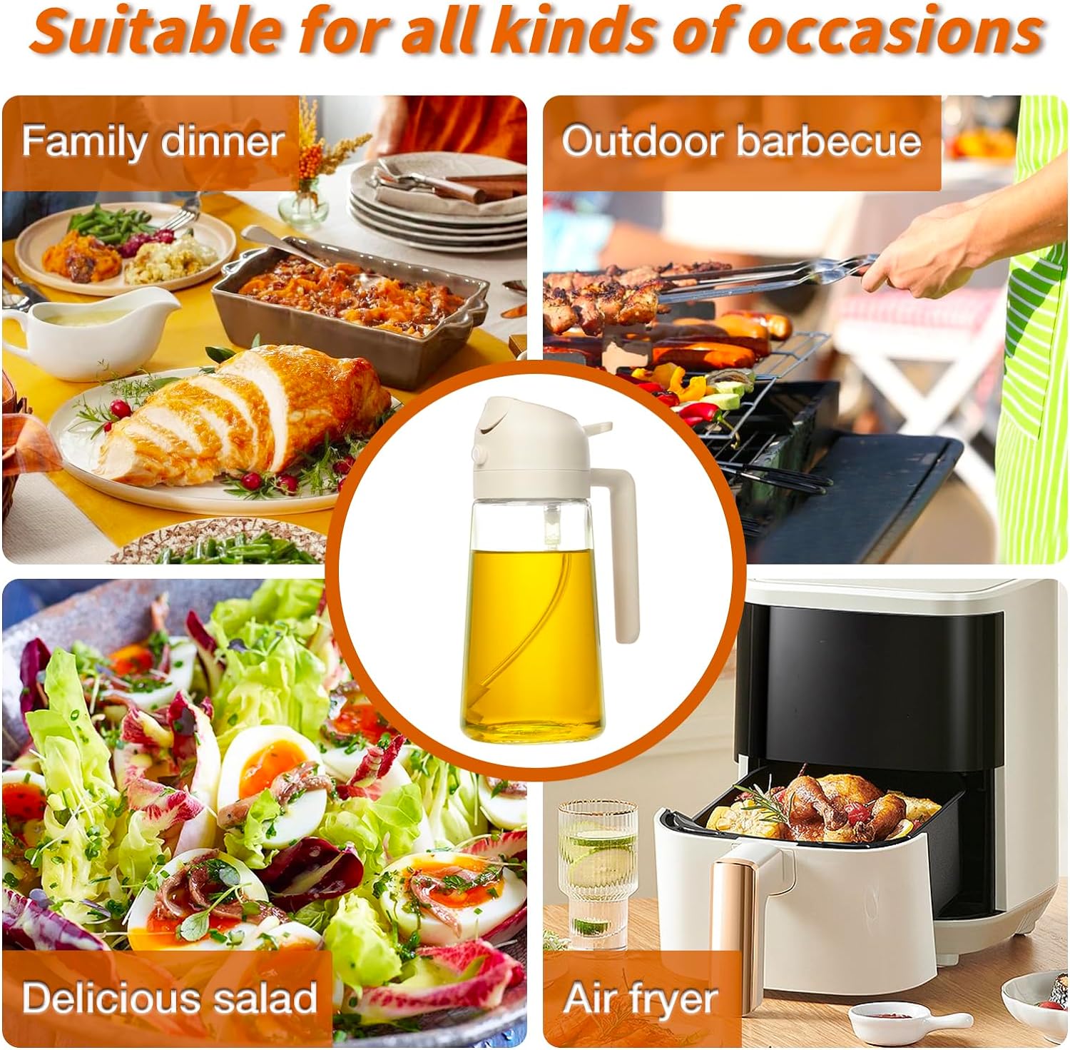 Premium 2-in-1 Olive Oil Sprayer - DualSpray