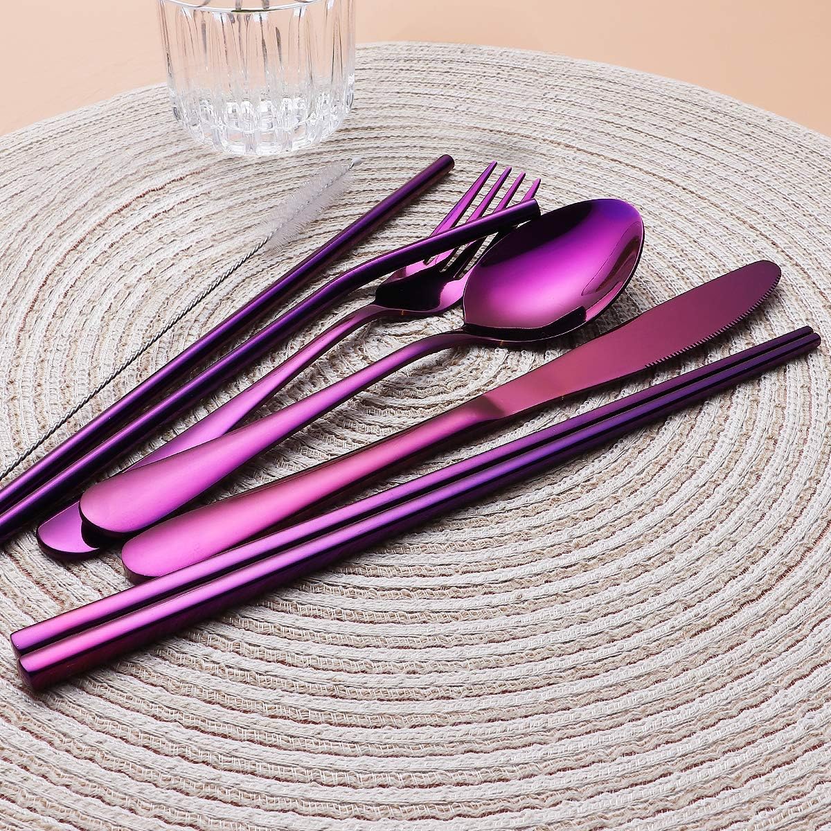 Portable Stainless Steel Cutlery Set - Travel Essential!