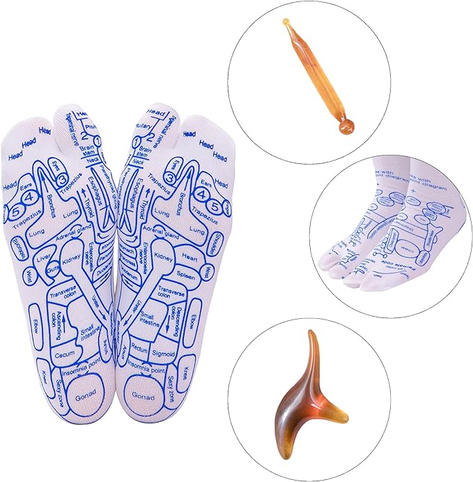 TheraStep Luxury Reflexology Socks | Footwear for Healing, Pain Relief, and Wellness Boost