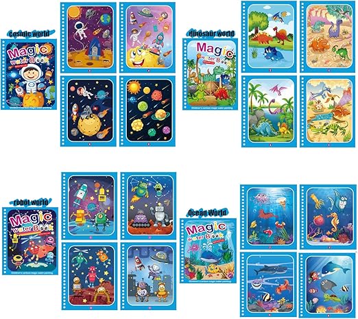 Set of 4 Reusable Watercolour Books – AquaColor Books