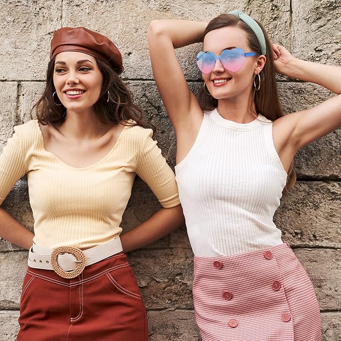 Trendy Heart Sunglasses without Frame in Transparent Look - HeartBlitz