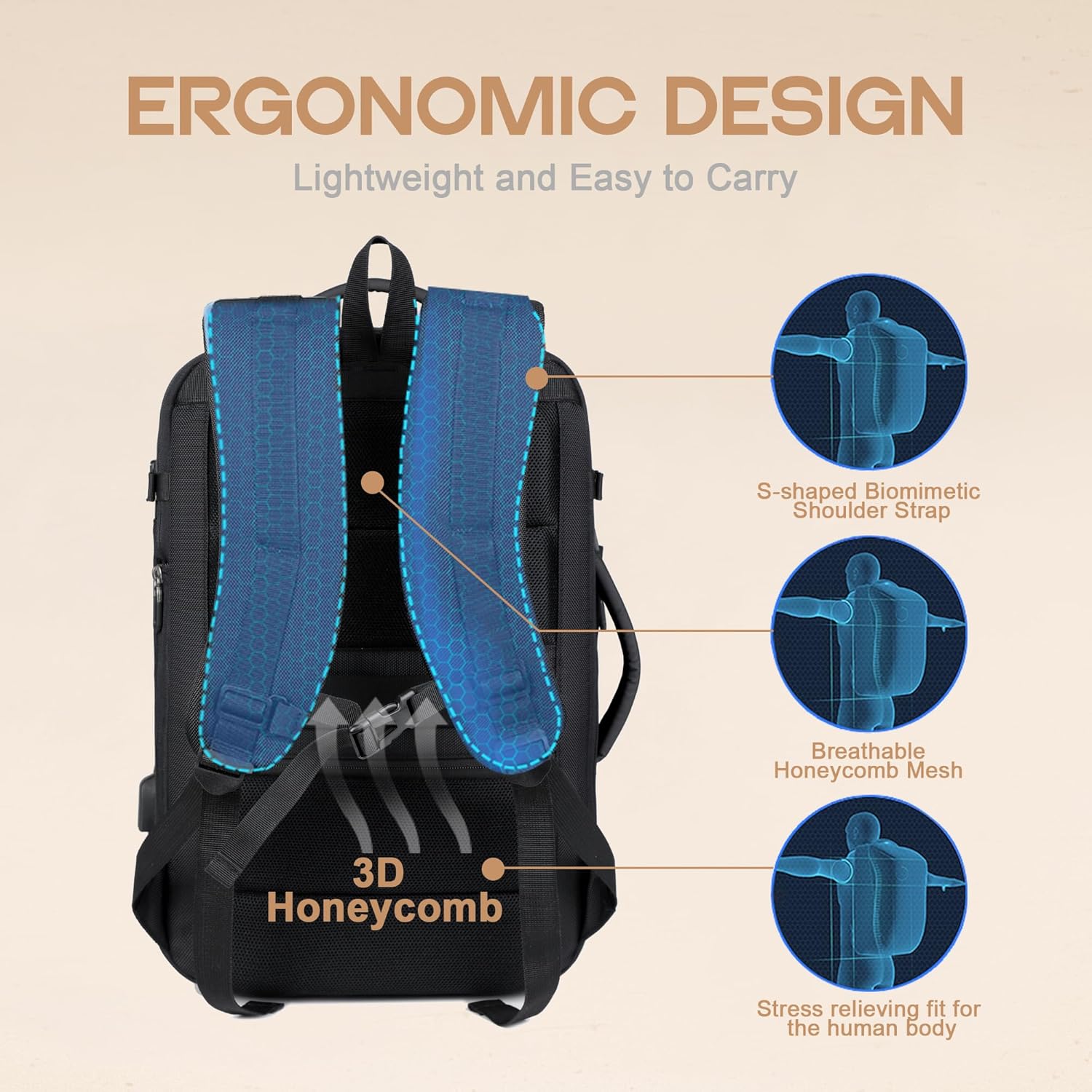 40L Expandable Waterproof Travel Backpack with USB Port & 17” Laptop Compartment – AirVoyage (Buy 1, Get 1 FREE Promo)