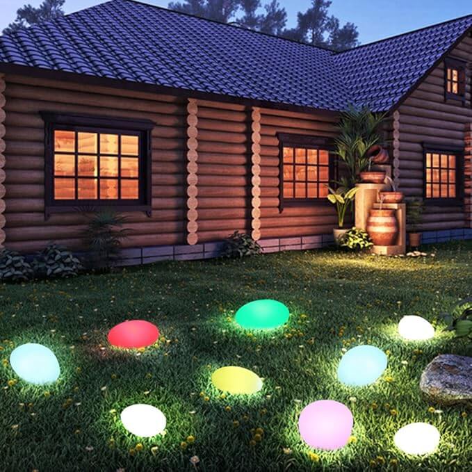LED Garden Lamp - Outdoor Lighting with Remote Control