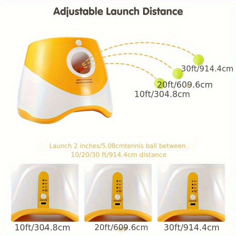 FetchMaster Pro – Interactive Automatic Dog Ball Launcher with USB Charging