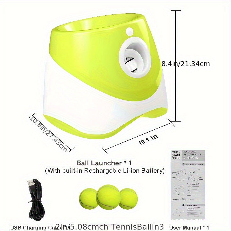 FetchMaster Pro – Interactive Automatic Dog Ball Launcher with USB Charging