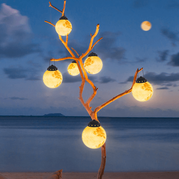 LED Outdoor Pendant Light - Gold Metal & Resin