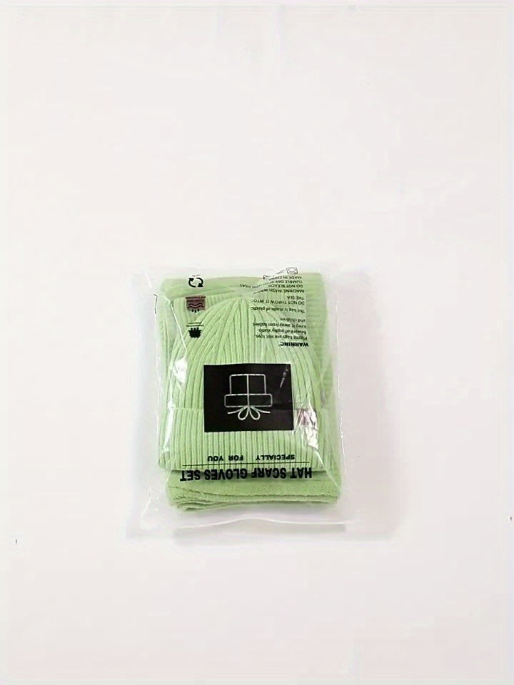 Joyful Winter Set - Beanie, Scarf and Gloves for Couples