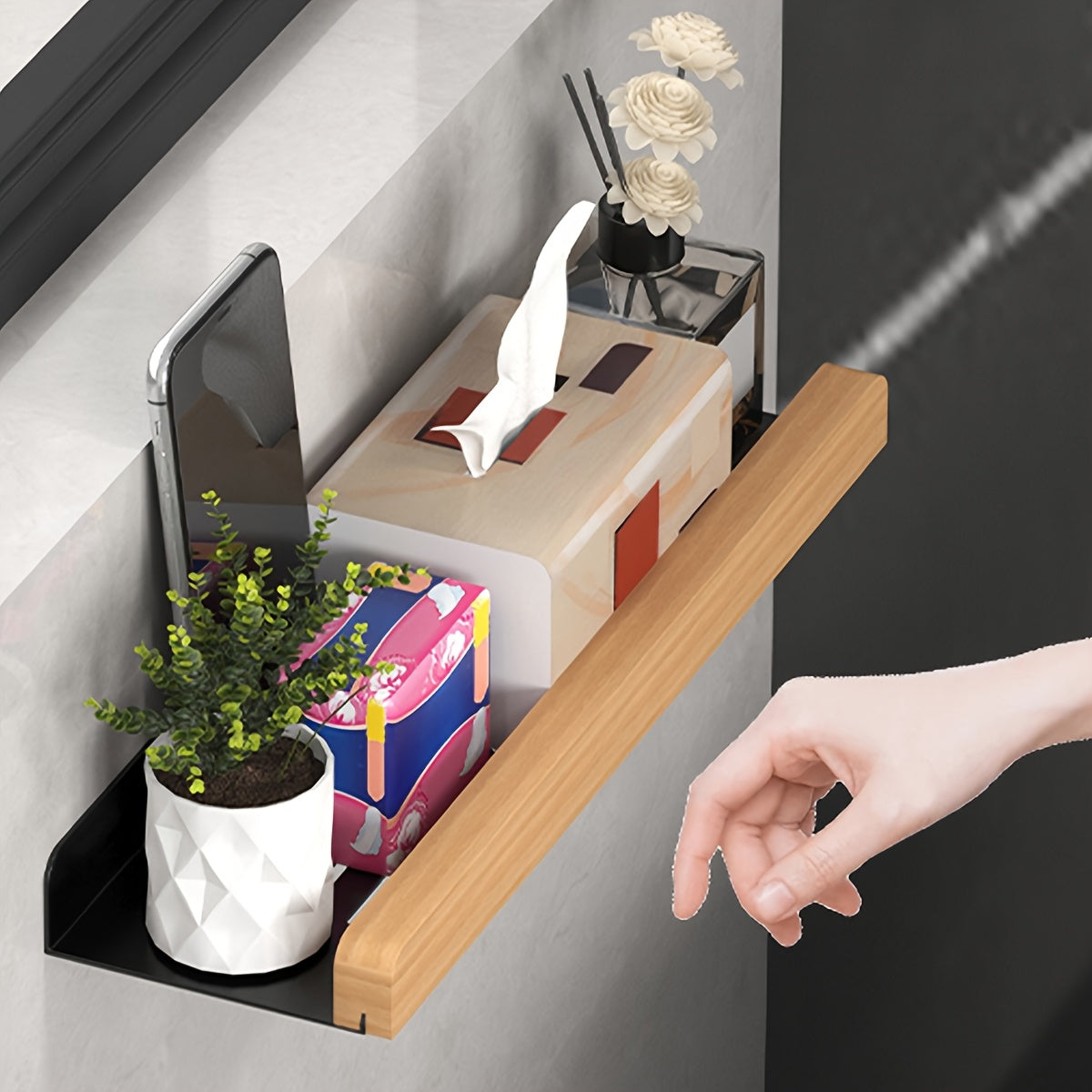 Stylish Wall Shelf Toilet Paper Holder – Perfect for Bathroom Organisation