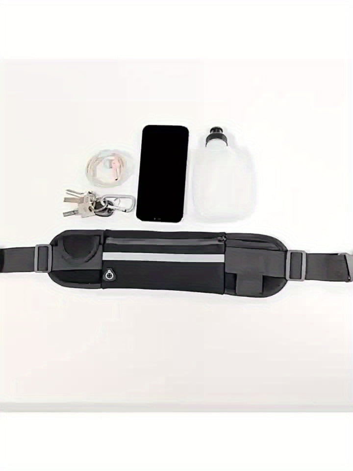 Compact Reflective Sports Waist Bag – Waterproof Phone Holder and Bottle Holder for Running and Fitness