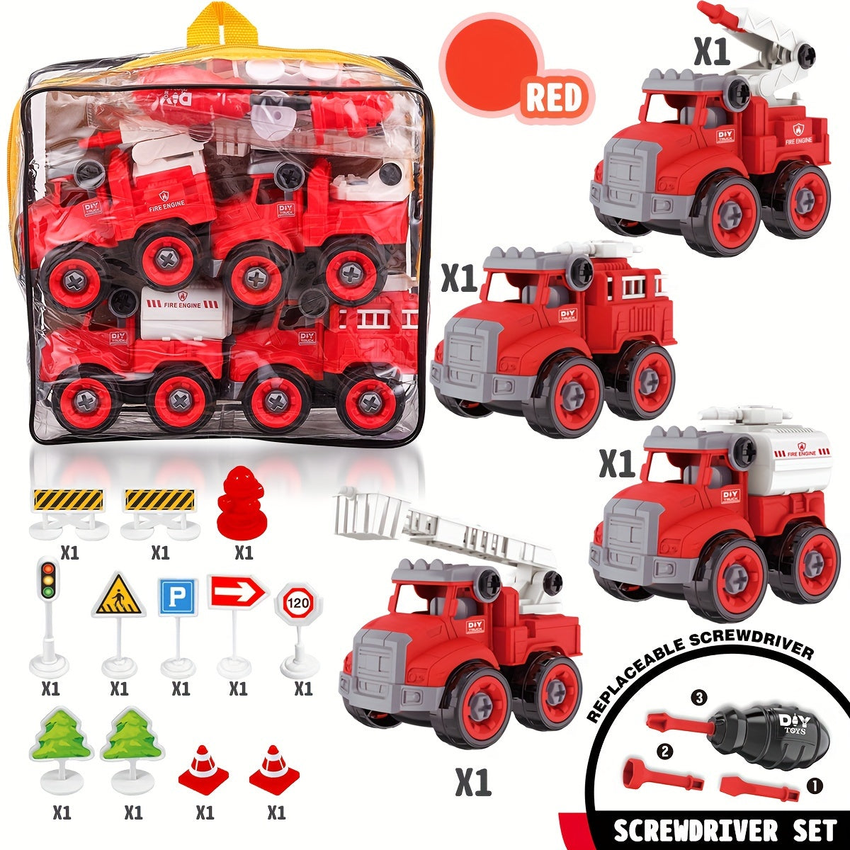 Firefighter Heroes Construction Set - Build Your Own Fire Engines and Save the Day