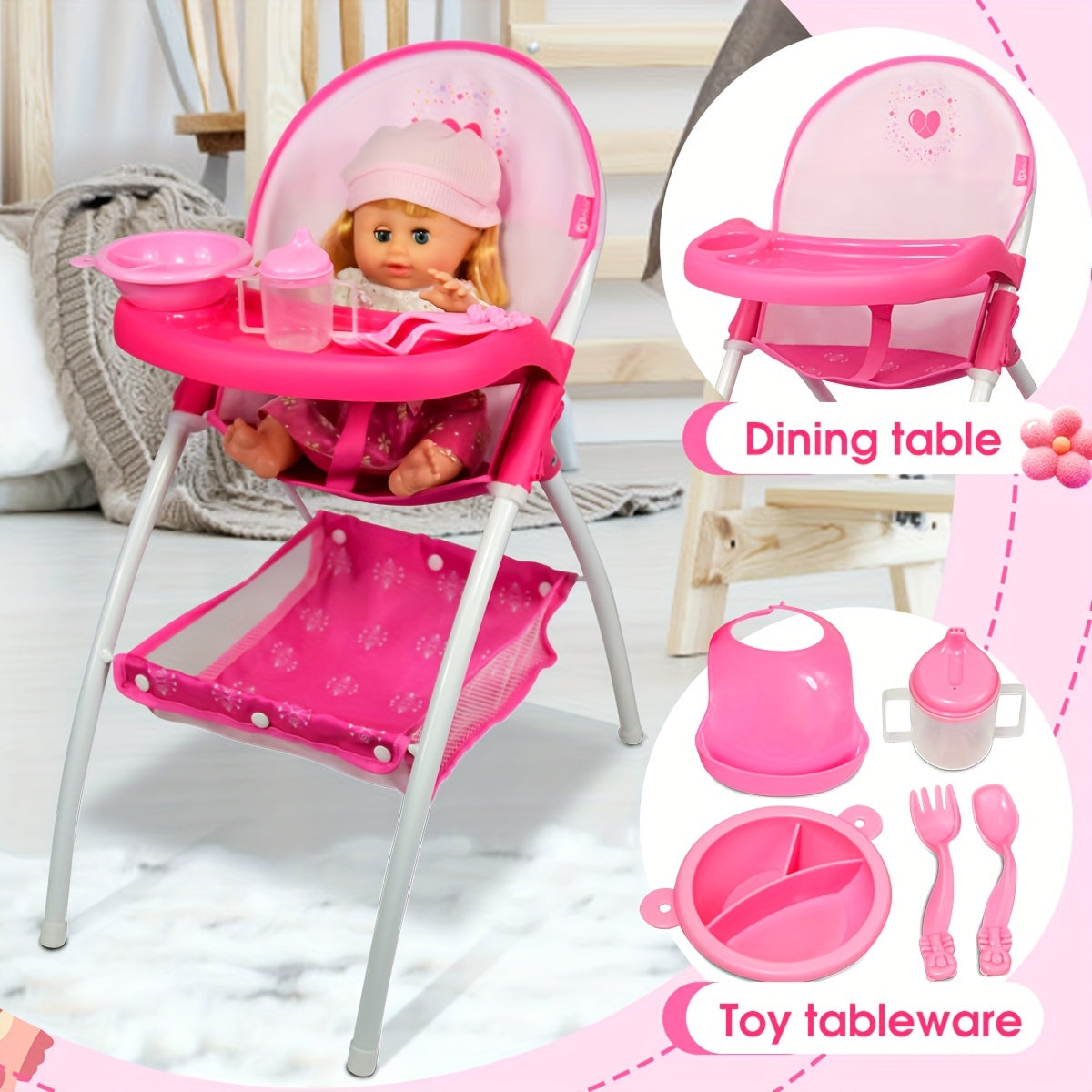 Doll High Chair - Perfect for Playful Meals