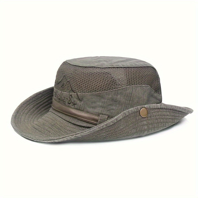 Breathable Outdoor Sun Hat with Cord - UV Protection and Comfort for All Seasons