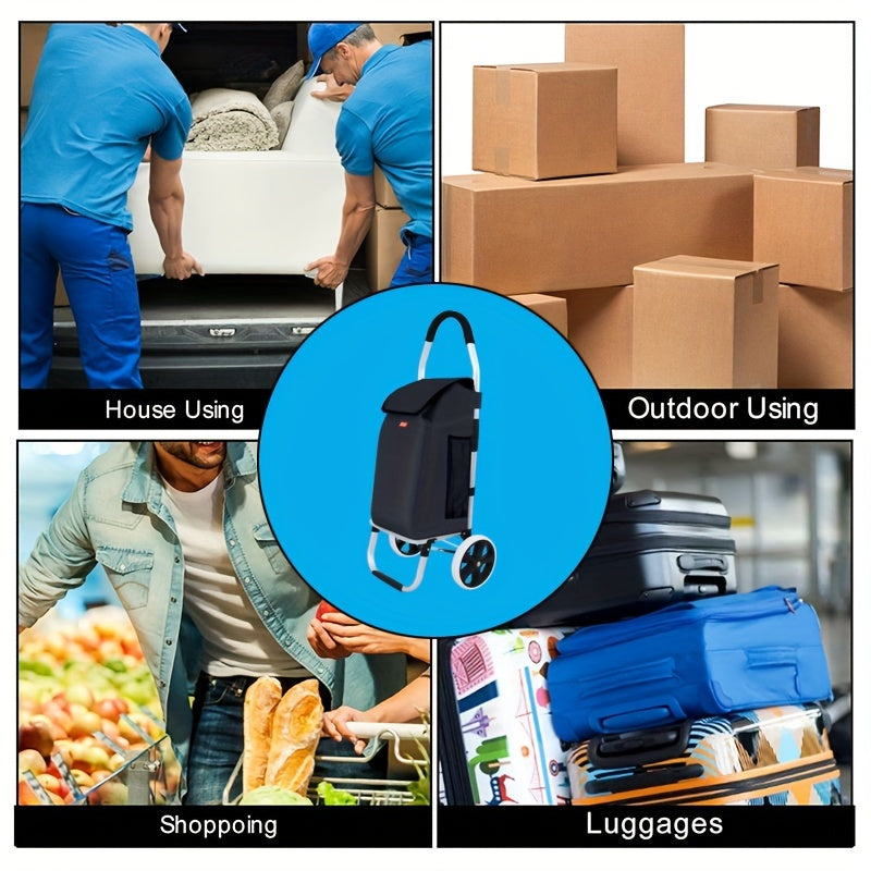 Portable Shopping Trolley – Foldable with Removable Bag and Telescopic Handle