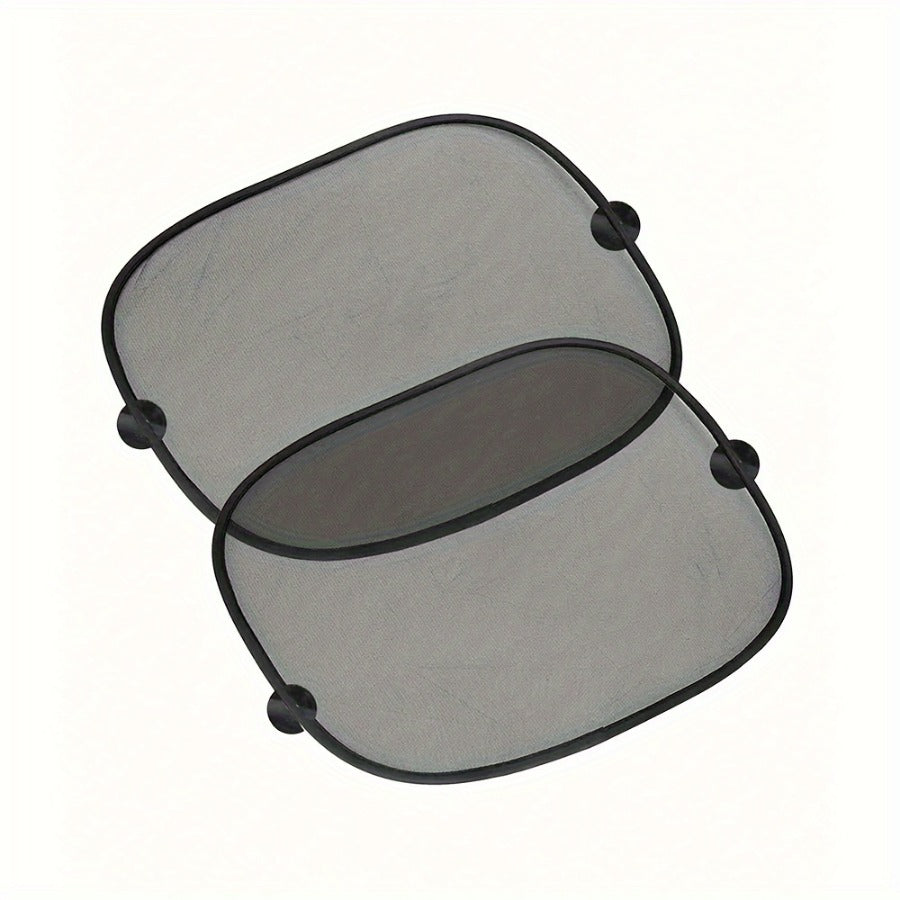 Set of Black Mesh Sun Shades for Car Rear Windows – Summer Protection