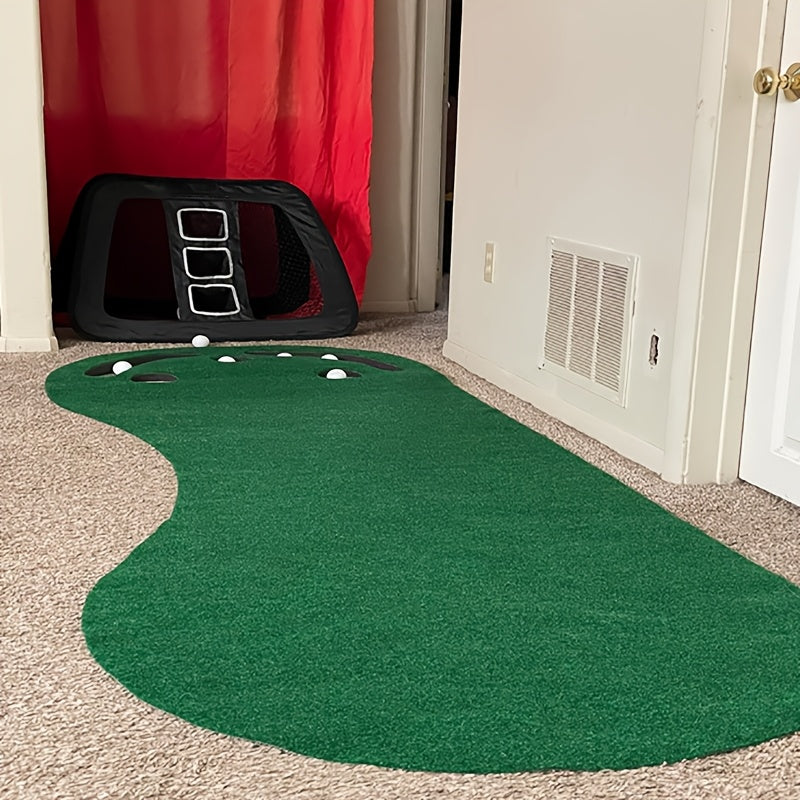 Portable Golf Putting Mat 91×274 cm | Indoor & Outdoor Putting Mat | Dual-Colour Design with Felt Texture
