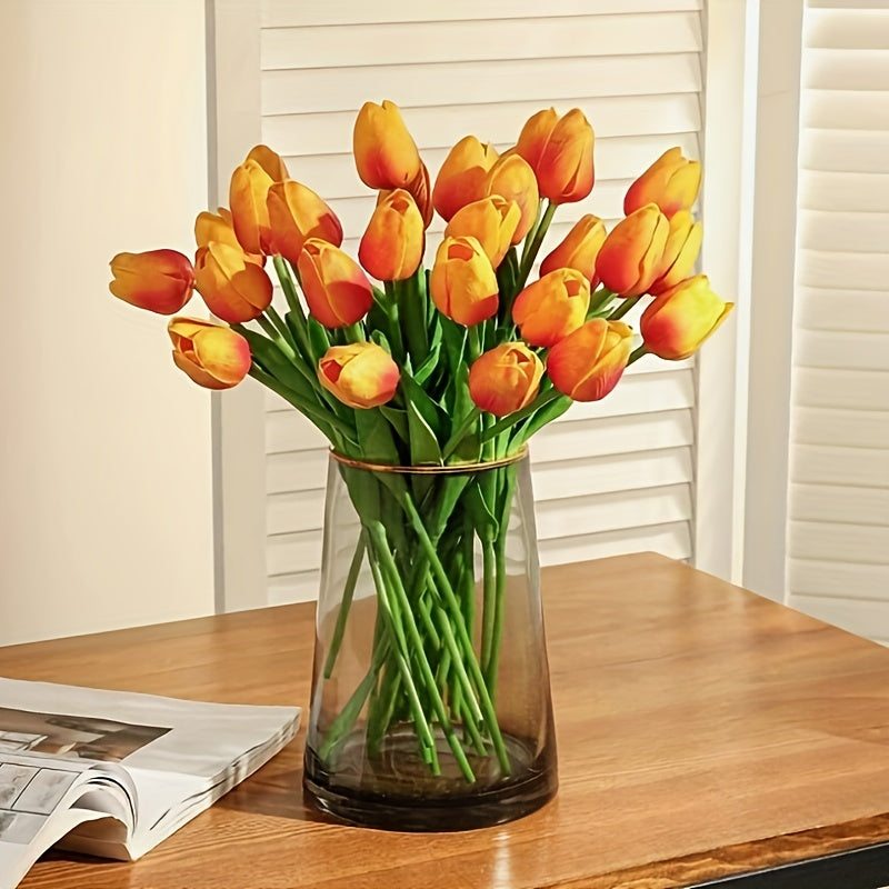 Set of 15 Realistic Art Tulips – Perfect for Weddings, Parties, and Home Decoration