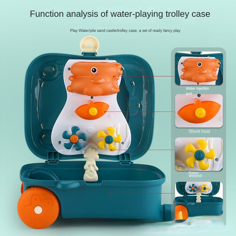 Whale-Themed Beach Toy Set for Babies – 8-Piece Suitcase