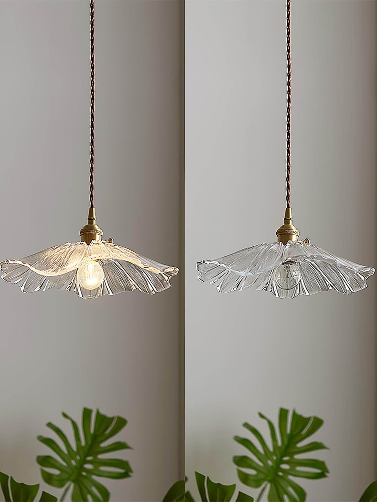 Glass Flower Pendant Light - Retro Design Lighting