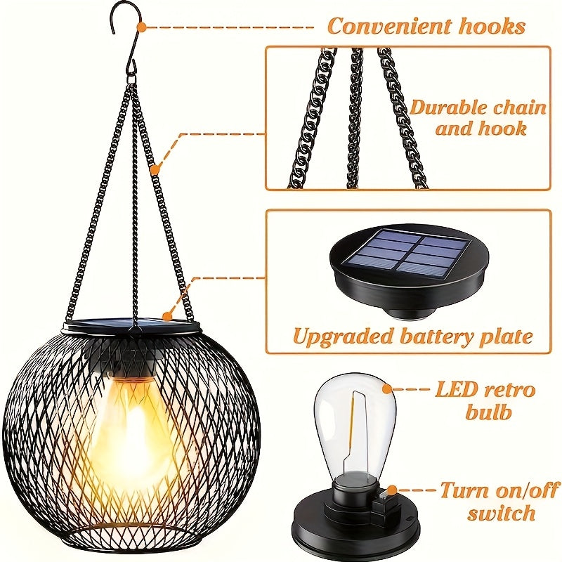 Wooden Solar Garden Lantern – Ideal for Evening Lighting in the Garden