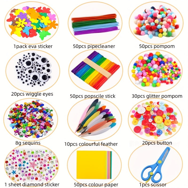 Creative DIY Craft Kit for Children – Educational Toy with Various Materials