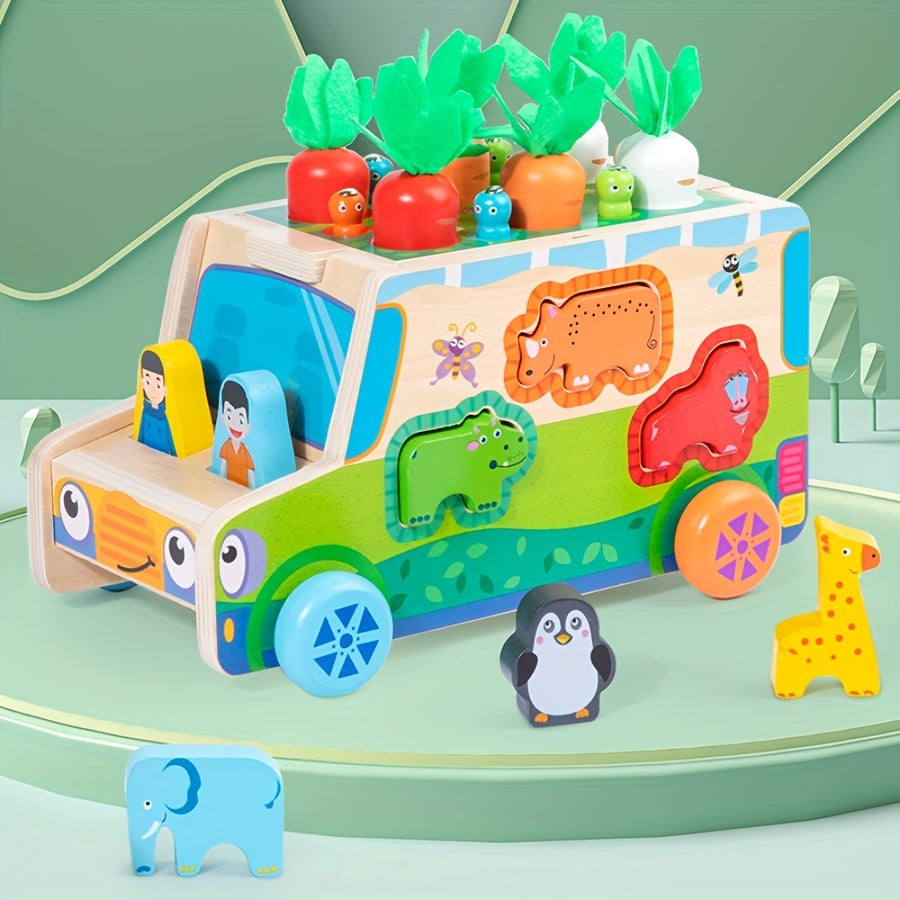 Educational Farm Play Vehicle - Animals and Vegetables in Action