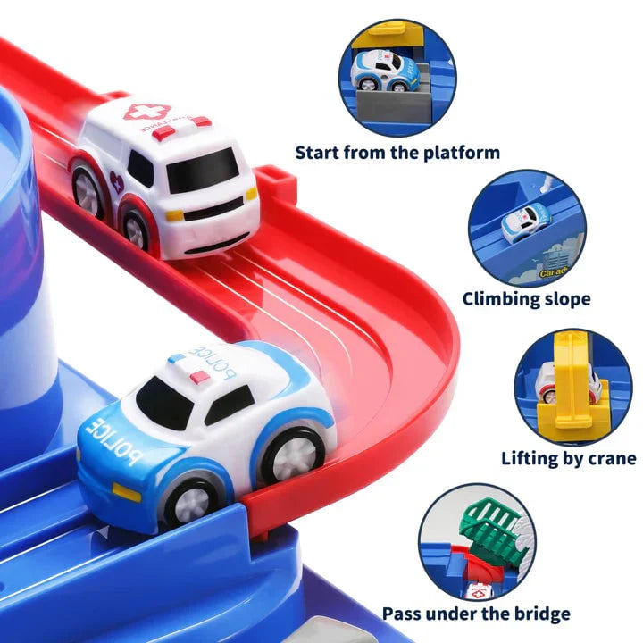 RescueTrack Adventure Set – Educational Rescue Vehicle Toy for Toddlers