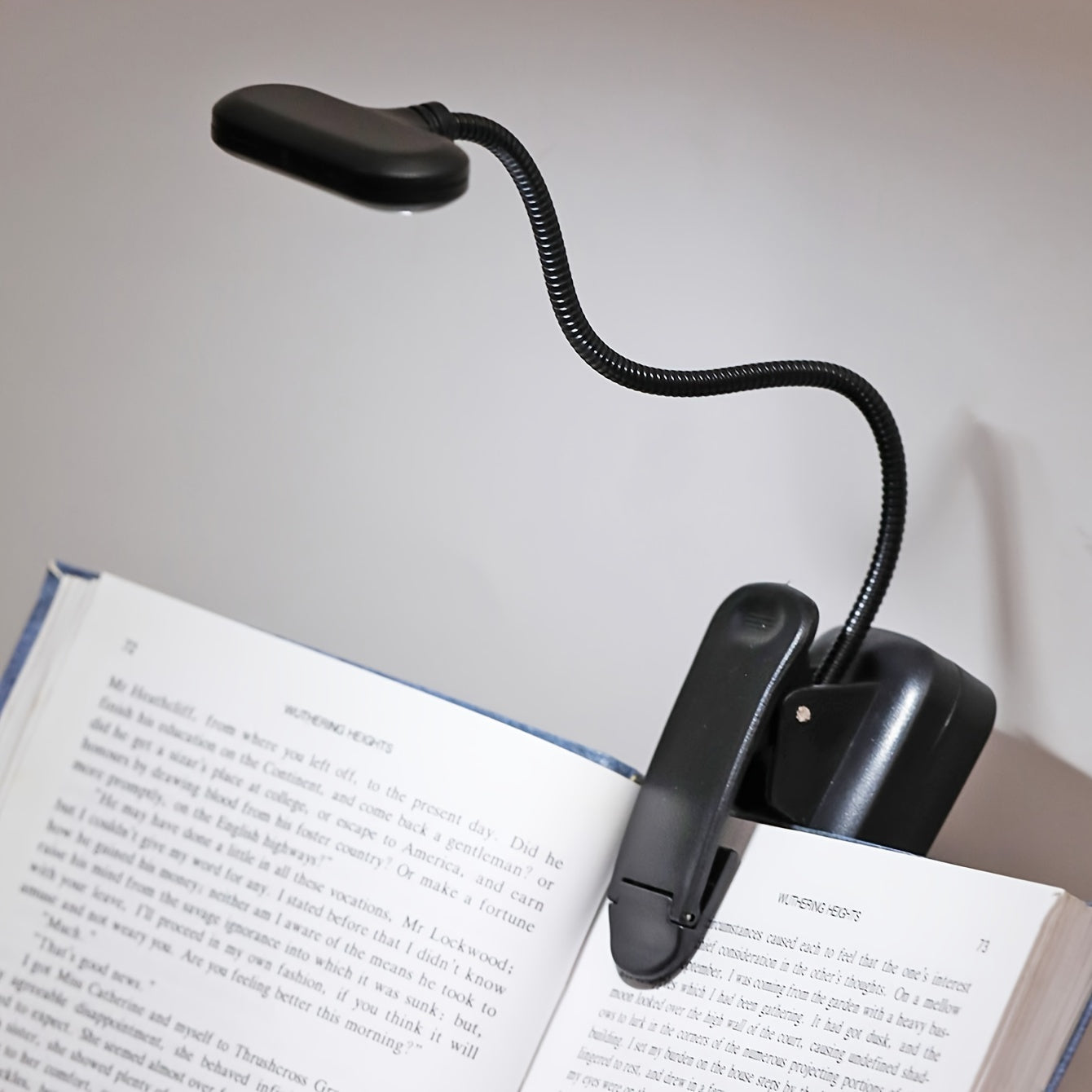 Flexible Clip Lamp - Portable Reading Light with Adjustable Neck for Home or Travel