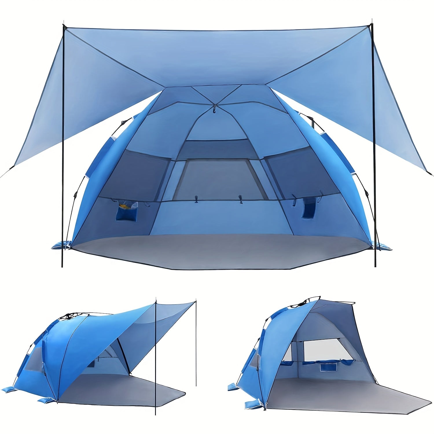 BreezeShield Beach Tent – Lightweight and Spacious for 4-6 People