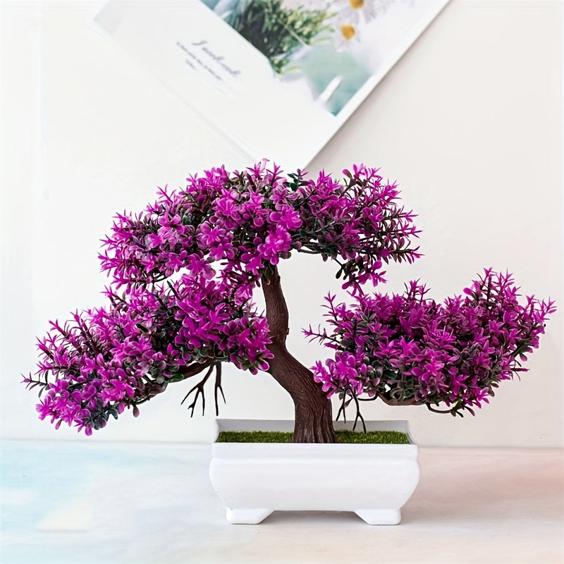 BlossomBonsai Artificial Tree – Realistic Mini Bonsai with Pink Blossom