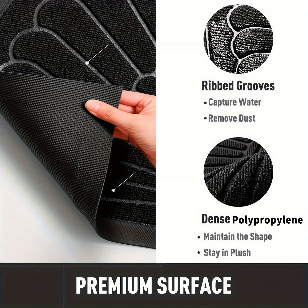 Sustainable Rubber Doormat - Half-Round Design for Outdoors and Indoors